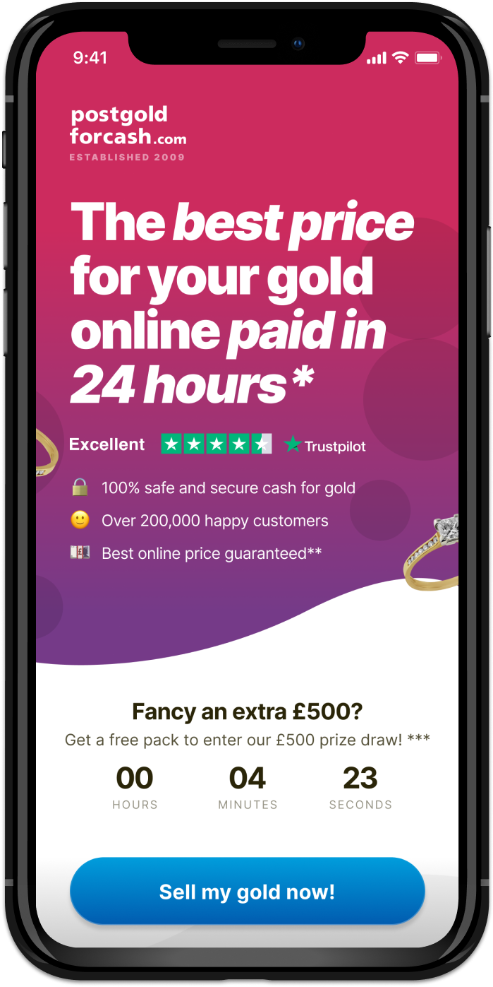 Postgoldforcash emoji landing page screenshot